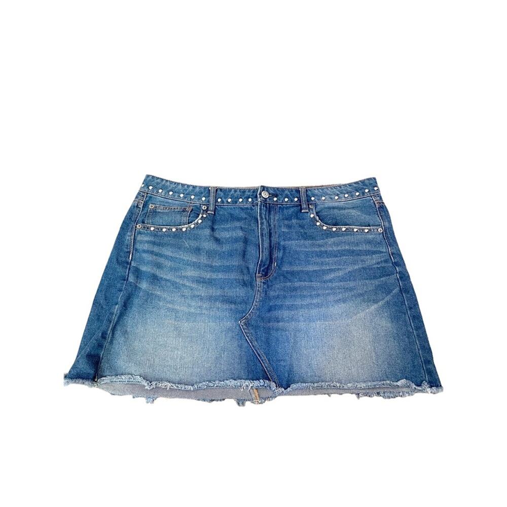 American Eagle Hi Rise Festival Jean Denim Mini Skirt Size 16